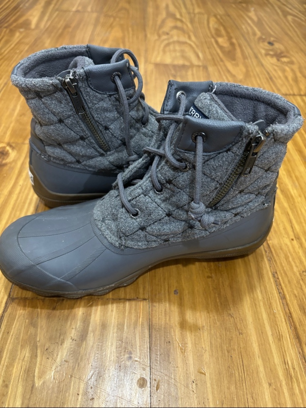 Sperry Women’s Syren Gulf Wool Quilt Duck Boots in Gray Size 7.5 - Picture 5 of 6